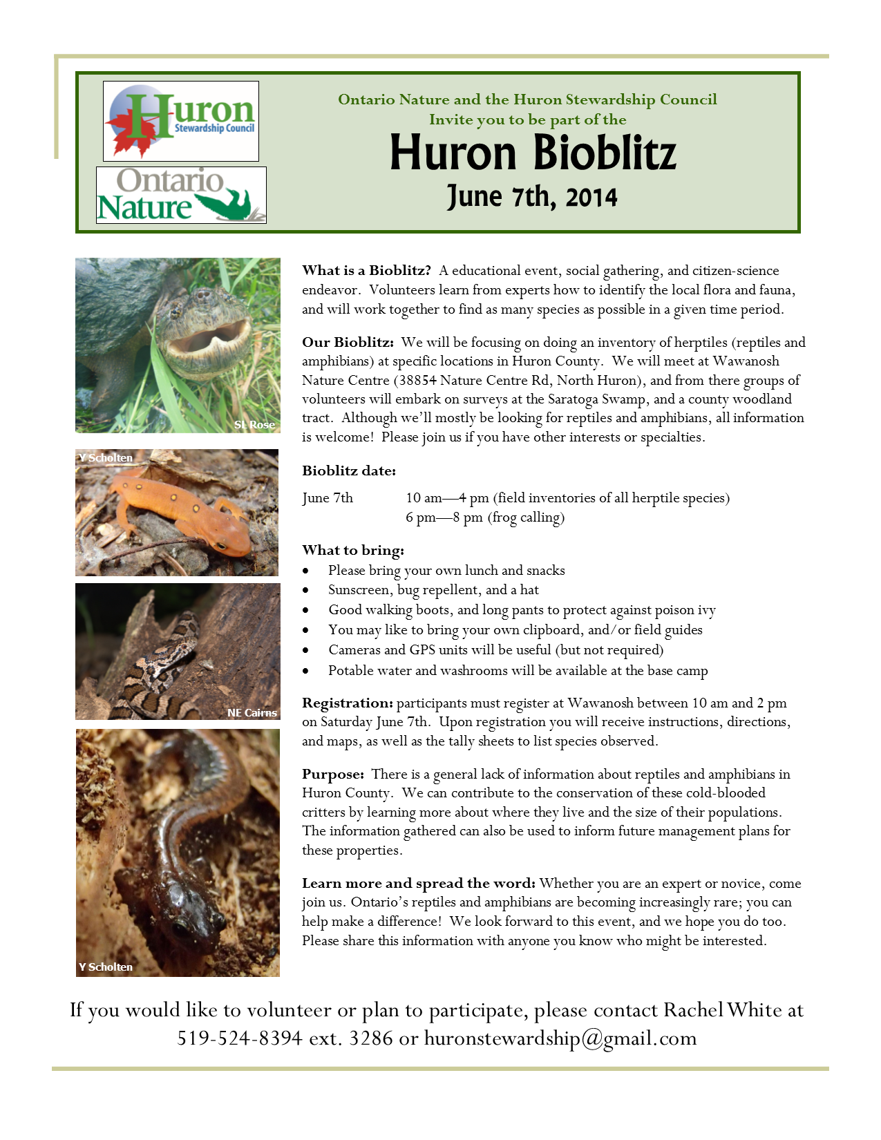 Huron Bioblitz 2014