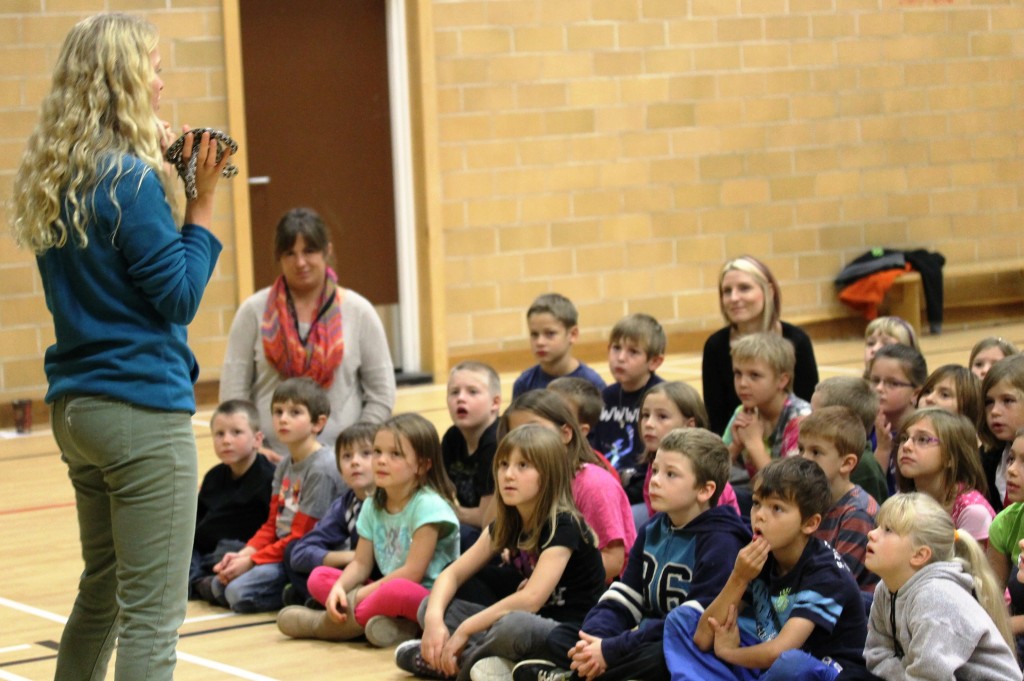 That’s me introducing the Milk Snake to a captive audience.